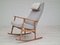Danish Oak Wood Rocking Chair, 1960s 3