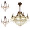 Grands Lustres en Bronze et Cristal de Baccarat, Set de 3 1