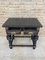 Spanish Ebonized Walnut Side Table with Drawer, 1880s 8