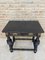 Spanish Ebonized Walnut Side Table with Drawer, 1880s 5