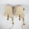 Hollywood Regency Brass Wall Lamps, 1960s, Set of 2 1