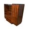 Art Deco Bar Sideboard, Walnut Veneer, Nickel, Marble, France, circa 1930, Image 3