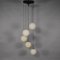 Lámpara de araña con cinco globos, años 50, Imagen 6