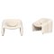 Bouclé Upholstery Groovy Armchairs by Pierre Paulin for Artifort, 1970s, Set of 2 1