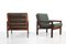 Rosewood Wooden Capella Armchairs by Illum Wikkelsø, Set of 2 2