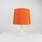 Lámpara de mesa de loza naranja y blanca de Rosenthal, años 70, Imagen 8
