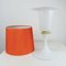 Lámpara de mesa de loza naranja y blanca de Rosenthal, años 70, Imagen 5