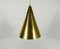 Polished Brass Pendant Lamp in the Style of Paavo Tynell, 1950s, Set of 3, Image 2