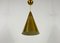 Polished Brass Pendant Lamp in the Style of Paavo Tynell, 1950s, Set of 3 7