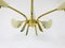 Large Mid-Century Italian Brass 5-Arm Sputnik Chandelier, 1950s 5