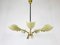 Large Mid-Century Italian Brass 5-Arm Sputnik Chandelier, 1950s 2