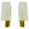 German Brass and Glass Sconces, 1960s, Set of 2 1