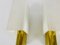 German Brass and Glass Sconces, 1960s, Set of 2 6