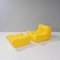 Yellow Togo Armchair and Footstool by Michel Ducaroy for Ligne Roset, Set of Two 12