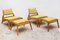 German Hunting Lounge Chairs & Ottoman from Werkstätten Hellerau, 1950s, Set of 2 6