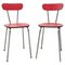 Colored Formica Cafe Chairs, Czechoslovakia, 1960s, Set of 2 1