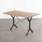 French Stone Top Cast Iron Bistro Table, 1930s, Image 1