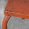 Französischer Gartentisch aus Metall in Rot, 1950er 2
