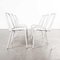 Französische Hellgraue T4 Cafe Esszimmerstühle aus Metall von Tolix, 1950er, 6er Set 4
