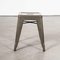 French Metal H Cafe Dining Stools in Khaki from Tolix, 1950s, Set of 6, Image 7