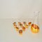 Blown Glasses and Carafes with Gold Decoration, Set of 12 4