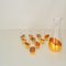 Blown Glasses and Carafes with Gold Decoration, Set of 12, Image 4