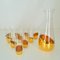 Blown Glasses and Carafes with Gold Decoration, Set of 12 3