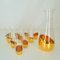 Blown Glasses and Carafes with Gold Decoration, Set of 12, Image 3