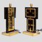 Black Acrylic Glass and Brass Table Lamps from Frigerio, Set of 2 4