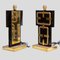 Black Acrylic Glass and Brass Table Lamps from Frigerio, Set of 2, Image 4