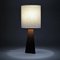 Nordic Brown Leatherette Table Lamp, 1950s 5