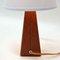 Nordic Brown Leatherette Table Lamp, 1950s, Image 8