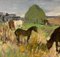 Leonid Vaichilia, Grazing Horses, 1965, Oil on Canvas, Framed 3