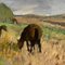 Leonid Vaichilia, Grazing Horses, 1965, Oil on Canvas, Framed 4