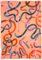 Abstract Pastel Salmon Swirls, 2021, Diptych 1