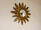 Vintage Golden Sunburst Mirror, 1960s, Image 9