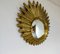 Mid-Century Golden Sunburst Mirror, 1960s 3