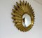 Mid-Century Golden Sunburst Mirror, 1960s, Image 3