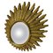 Mid-Century Golden Sunburst Mirror, 1960s 1