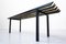 Banc Mid-Century en Fer Peint en Noir et Laiton, Italie, 1960s 2