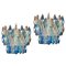 Lustres Poliedri en Verre de Murano Saphir, Set de 2 1