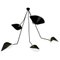 Spider Ceiling Lamp with 5 Broken Arms by Serge Mouille, Image 1