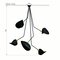 Lámpara de techo Spider con 5 brazos rotos de Serge Mouille, Imagen 2