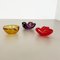 Murano Glass Sommerso Bowl or Ashtray, Italy, 1970s, Set of 3 3