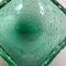 Cuenco o cenicero Bullicante de cristal de Murano verde, años 70, Imagen 11