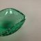 Cuenco o cenicero Bullicante de cristal de Murano verde, años 70, Imagen 7
