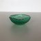 Cuenco o cenicero Bullicante de cristal de Murano verde, años 70, Imagen 2