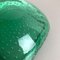 Cuenco o cenicero Bullicante de cristal de Murano verde, años 70, Imagen 12