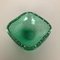 Cuenco o cenicero Bullicante de cristal de Murano verde, años 70, Imagen 9