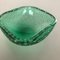 Cuenco o cenicero Bullicante de cristal de Murano verde, años 70, Imagen 6